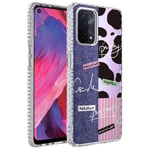 Oppo A74 4G Kılıf Airbag Kenarlı Renkli Desenli Silikon Zore Elegans Kapak