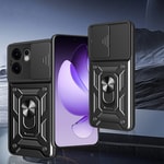 Oppo Reno 13F 5G Kılıf Magnetik Standlı Kamera Korumalı Zore Sürgülü Vega Kapak
