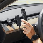 Pitaka MagEZ Pro 2 M-safe Şarj Özellikli Qi2 Tesla Model Y ve Model 3 Uyumlu Aramid Fiber Araç Telefon Tutucu