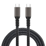 Qgeem 2.Jenerasyon Type-C to Type-C USB3.2 PD Data Kablosu 100W 20Gbps 4K@60Hz 0.5 Metre