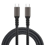 Qgeem 2.Jenerasyon Type-C to Type-C USB3.2 PD Data Kablosu 100W 20Gbps 4K@60Hz 3 Metre