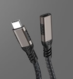 Qgeem Extension USB3.2 Type-C PD Uzatma Kablosu 100W 20Gbps 4K@60Hz 0.2 Metre