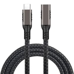 Qgeem Extension USB3.2 Type-C PD Uzatma Kablosu 100W 20Gbps 4K@60Hz 0.2 Metre