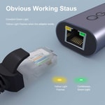 Qgeem QG-UA05 RJ45 to Type-C Süper Hızlı Ethernet Dönüştürücü Kablo 1000Mbps 11cm
