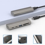 Qgeem QG-UH05 6 İn 1 Type-C Hub 22 Cm