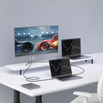 Qgeem QG04 Dijital LED Göstergeli Type-C to Type-C PD 40G 8K@60Hz Data Kablosu 240W 1M