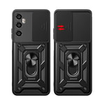 Realme C65 4G Kılıf Magnetik Standlı Kamera Korumalı Zore Sürgülü Vega Kapak