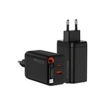Recci RC103E GaN Teknolojili Hızlı Şarj Başlığı USB-A to Type-C PD 67W Type-C Kablolu Şarj Seti