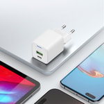 Recci RC107E Type-C PD & USB-A GaN Teknolojili Hızlı Şarj Başlığı 30W