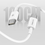 Recci RC108E GaN Teknolojili Hızlı Şarj Başlığı Type-C to Type-C PD 45W Kablolu Şarj Seti