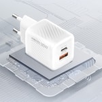 Recci RC83ECC GaN Teknolojili Hızlı Şarj Başlığı USB-A to Type-C PD 35W Kablolu Şarj Seti