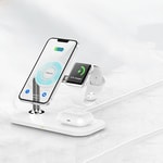 Recci RCW-20 Prestige Serisi 3in1 M-safe 15W Hızlı Şarj Özellikli Magnetik Kablosuz Şarj Standı