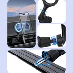 Recci RHO-C42 M-safe Magnetik 360° Dönebilen Havalandırma Tasarım Araç Telefon Tutucu