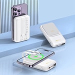 Recci RPB-W10 Polaris Serisi Çift Kablolu LED Dijital Göstergeli Wireless Powerbank 15W 10000mAh