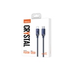 Recci RS09CL PD Crystal Serisi 30W Hızlı Şarj Özellikli Type-C To Lightning PD Kablo 1.2M