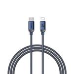 Recci RS09CL PD Crystal Serisi 30W Hızlı Şarj Özellikli Type-C To Lightning PD Kablo 1.2M