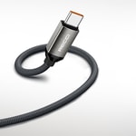 Recci RS35C USB-A to Type-C Örgü Tasarımlı Hızlı Şarj Özellikli Data ve Şarj Kablosu 1M