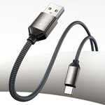 Recci RS35C USB-A to Type-C Örgü Tasarımlı Hızlı Şarj Özellikli Data ve Şarj Kablosu 1M