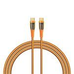 Recci RTC-P19CC Amber Serisi Type-C to Type-C PD 100W Şeffaf Tasarım Şarj ve Data Kablosu 1.5M