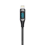 Recci RTC-P21CLPD Ghost Serisi 20W Hızlı Şarj Özellikli Type-C To Lightning PD Kablo 1.2M