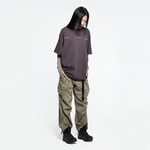 Skinarma Cypher Kısa Kollu Oversize Unisex Bisiklet Yaka Mor Tişört