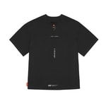 Skinarma Glitch Kısa Kollu Oversize Unisex Bisiklet Yaka Siyah Tişört