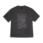 Skinarma Sonar Kısa Kollu Oversize Unisex Bisiklet Yaka Gri Tişört