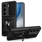 Tecno Camon 40 Pro 4G Kılıf Magnetik Standlı Kamera Korumalı Zore Sürgülü Vega Kapak