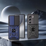 Tecno Camon 40 Pro Kılıf Magnetik Standlı Kamera Korumalı Zore Sürgülü Vega Kapak