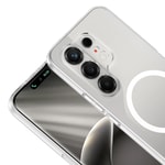 Tecno Camon 50 Kamera Korumalı M-Safe Şarj Özellikli Şeffaf Zore London Sert PC Kapak