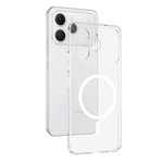 Tecno Spark 40 4G Kamera Korumalı M-Safe Şarj Özellikli Şeffaf Zore London Sert PC Kapak