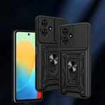 Tecno Spark Go 2 Kılıf Magnetik Standlı Kamera Korumalı Zore Sürgülü Vega Kapak