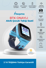 TEQSMA S25 Uz Akıllı Çocuk Saati- SOS, GPS Takibi, Görüntülü Görüşme, BTK Onaylı, Su Geçirmez 24 Ay Garantili Mavi