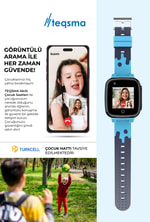TEQSMA S25 Uz Akıllı Çocuk Saati- SOS, GPS Takibi, Görüntülü Görüşme, BTK Onaylı, Su Geçirmez 24 Ay Garantili Mavi
