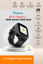 TEQSMA S25 Uz Akıllı Çocuk Saati- SOS, GPS Takibi, Görüntülü Görüşme, BTK Onaylı, Su Geçirmez 24 Ay Garantili Siyah