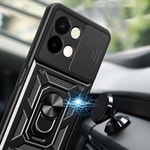 Vivo Y28 Kılıf Magnetik Standlı Kamera Korumalı Zore Sürgülü Vega Kapak