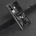 Vivo Y29 4G Kılıf Magnetik Standlı Kamera Korumalı Zore Sürgülü Vega Kapak