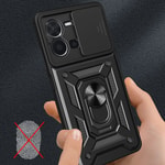 Vivo Y35 Kılıf Magnetik Standlı Kamera Korumalı Zore Sürgülü Vega Kapak