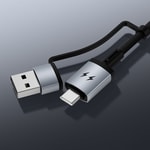 Wiwu Wi-C050 Legend Serisi 3in1 USB-A + Type-C to Lightning – Type-C – Akıllı Saat Şarj Kablosu 100W 1.2M