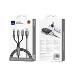 Wiwu Wi-C059 Titanlink Serisi 3in1 USB-A to Lightning – Type-C – Micro Örgülü Şarj ve Data Kablosu 66W 1.2m