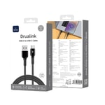 Wiwu Wi-C073 Drualink Serisi USB-A to Type-C Hızlı Şarj Özellikli Data ve Şarj Kablosu 3A 1M