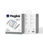 Wiwu Wi-C084 Maglink Serisi LED Göstergeli Type-C to Type-C Hızlı Şarj Özellikli Data ve Şarj Kablosu 100W 1M