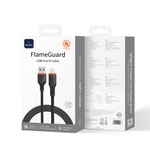 Wiwu Wi-C095 FlameGuard Serisi USB-A to Lightning Data ve Şarj Kablosu 1.2M