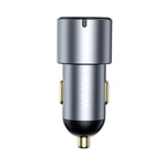 Wiwu Wi-CC032 Nano Pro Serisi Dual Type-C + USB-A Hızlı Şarj Özellikli Akım Korumalı Araç Şarj Aleti PD VE QC3.0 60W