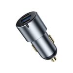 Wiwu Wi-CC032 Nano Pro Serisi Dual Type-C + USB-A Hızlı Şarj Özellikli Akım Korumalı Araç Şarj Aleti PD VE QC3.0 60W