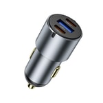 Wiwu Wi-CC032 Nano Pro Serisi Dual Type-C + USB-A Hızlı Şarj Özellikli Akım Korumalı Araç Şarj Aleti PD VE QC3.0 60W