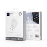 Wiwu Wi-G008 Essen Serisi GaN Tech PD Hızlı Şarj Başlığı Type-C to Type-C PD 30W Kablolu Şarj Seti