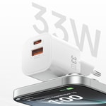 Wiwu Wi-G017 Cube Serisi Type-C PD & USB-A GaN Tech PD Hızlı Şarj Özellikli Mini Şarj Başlığı 33W