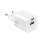 Wiwu Wi-G017 Cube Serisi Type-C PD & USB-A GaN Tech PD Hızlı Şarj Özellikli Mini Şarj Başlığı 33W