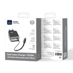 Wiwu Wi-G029 Helix Serisi GaN Teknolojili Hızlı Şarj Başlığı USB-A to Type-C PD 35W Type-C Kablolu Şarj Seti